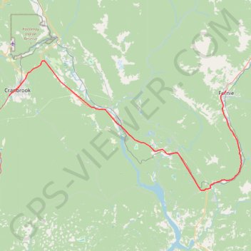 Cranbrook - Fernie trail, distance, elevation, map, profile, GPS track