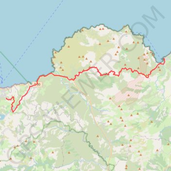 New trail, distance, elevation, map, profile, GPS track