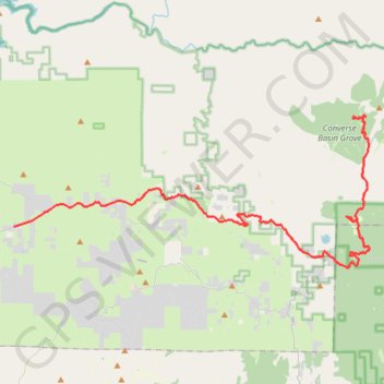 Sequoia National Park - Converse Basin Grove trail, distance, elevation, map, profile, GPS track