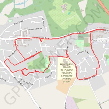 Worlingham trail, distance, elevation, map, profile, GPS track