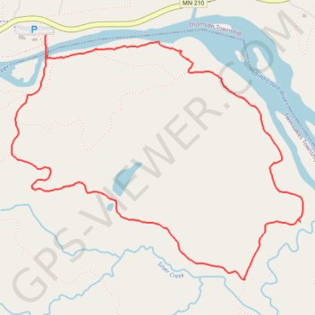 Silver Creek Loop Trail in Jay Cooke State Park trail, distance, elevation, map, profile, GPS track
