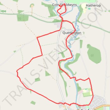Fairford - Coln St Aldwyns trail, distance, elevation, map, profile, GPS track