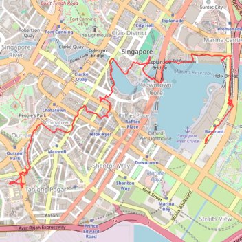 Singapore trail, distance, elevation, map, profile, GPS track