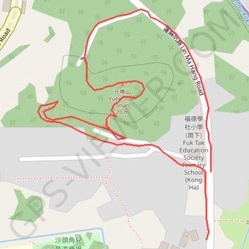 元墩山 trail, distance, elevation, map, profile, GPS track