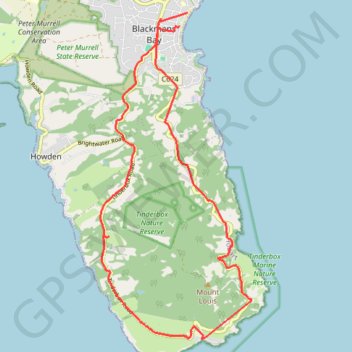 Tinderbox Circuit trail, distance, elevation, map, profile, GPS track