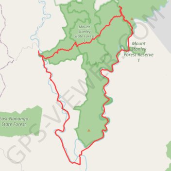 East Branch and West Branch Brisbane River trail, distance, elevation, map, profile, GPS track