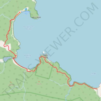 Lee Bay to Port William trail, distance, elevation, map, profile, GPS track