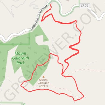 Mount Galbraith Loop trail, distance, elevation, map, profile, GPS track