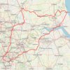 Gravel ride loop from Sheffield to Hornsea and York trail, distance, elevation, map, profile, GPS track