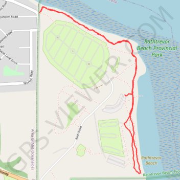 Rathtrevor Beach Park trail, distance, elevation, map, profile, GPS track