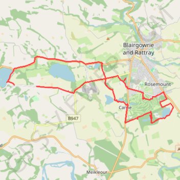 Around Blairgowrie, Scotland trail, distance, elevation, map, profile, GPS track