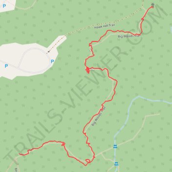 Big Woods Trail to the tower trail, distance, elevation, map, profile, GPS track