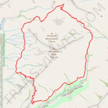 Freedom/Circumference Loop Trail in Phoenix Mountain Preserve trail, distance, elevation, map, profile, GPS track