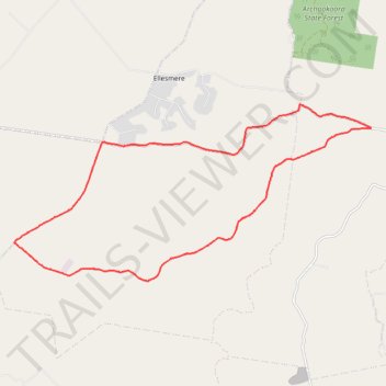 Oaky Creek Back Road trail, distance, elevation, map, profile, GPS track
