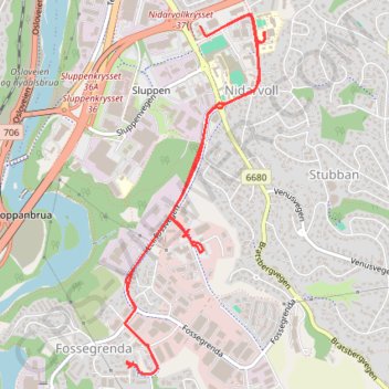 Aktiv logg: 2024-01-12 16:05 trail, distance, elevation, map, profile, GPS track