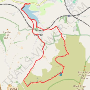 High Peak Hiking trail, distance, elevation, map, profile, GPS track