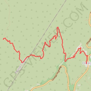 Chiquito Falls (Lyon Canyon Falls) trail, distance, elevation, map, profile, GPS track