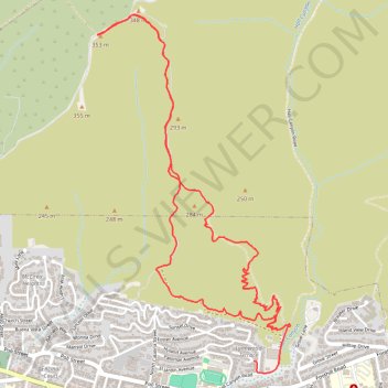101 Trail and Fire Road trail, distance, elevation, map, profile, GPS track