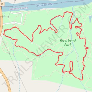 Riverbend Park Blue Trail trail, distance, elevation, map, profile, GPS track