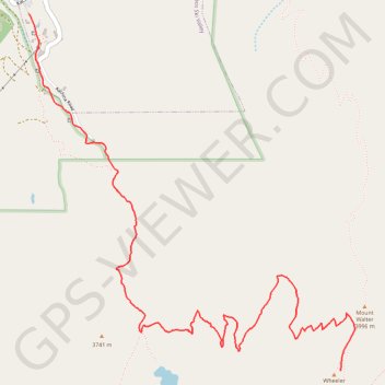 Wheeler Peak Summit Trail via Williams Lake Trail in Wheeler Peak Wilderness trail, distance, elevation, map, profile, GPS track