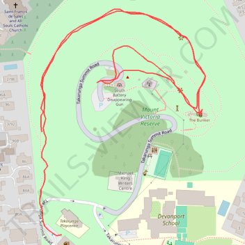 Mount Victoria trail, distance, elevation, map, profile, GPS track