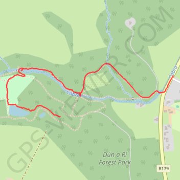 Dún a Rí Forest Park walk trail, distance, elevation, map, profile, GPS track