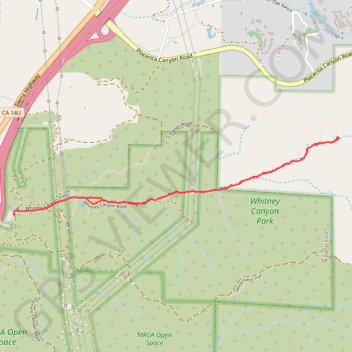 Whitney Canyon Road - Whitney Canyon Park - Angeles National Forest trail, distance, elevation, map, profile, GPS track