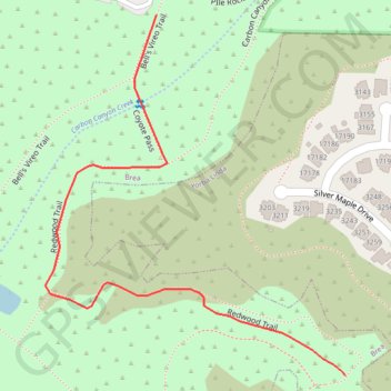 Redwoods Grove trail, distance, elevation, map, profile, GPS track