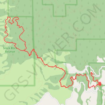 Stack Rock Loop Trail in Boise National Forest trail, distance, elevation, map, profile, GPS track