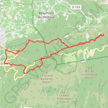 Malaucene trail, distance, elevation, map, profile, GPS track