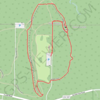 Ledges Loop Trail in Cuyahoga Valley National Park trail, distance, elevation, map, profile, GPS track