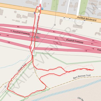 Tujunga Wash trail, distance, elevation, map, profile, GPS track