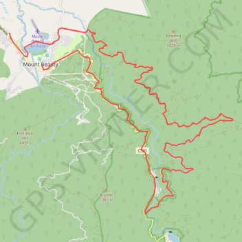 East Kiewa River Trail - Bogong Railhead Track trail, distance, elevation, map, profile, GPS track