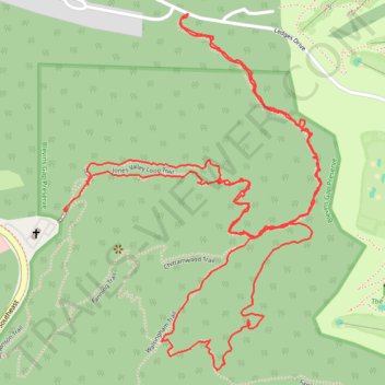 Loop hike via Jones Valley Loop, Bailey Cove, Walsingham, Fanning and unnamed trails in Blevins Preserve trail, distance, elevation, map, profile, GPS track