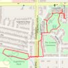 The Greene Commons & Sugarberry Park trail, distance, elevation, map, profile, GPS track