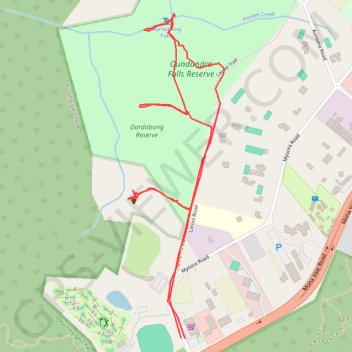 Dardabong falls - Gundundra Falls reserve trail, distance, elevation, map, profile, GPS track