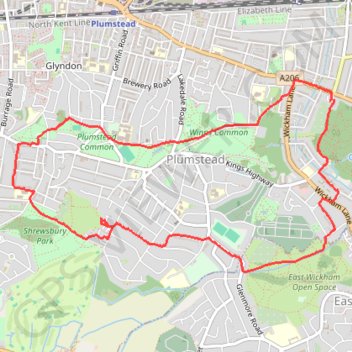 Shrewsbury Park trail, distance, elevation, map, profile, GPS track