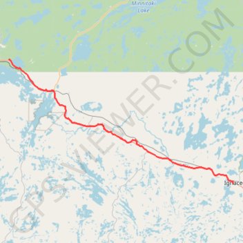 Dryden - Ignace trail, distance, elevation, map, profile, GPS track