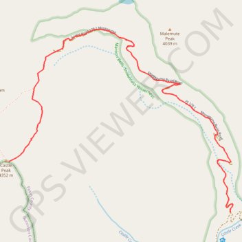 Castle Peak via Montezuma Basin Road and Castle Peak Trail in Maroon Bells–Snowmass Wilderness Area trail, distance, elevation, map, profile, GPS track