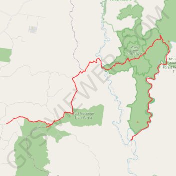 Nanango - Brisbane River trail, distance, elevation, map, profile, GPS track