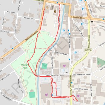 Kilmarnock, Scotland trail, distance, elevation, map, profile, GPS track