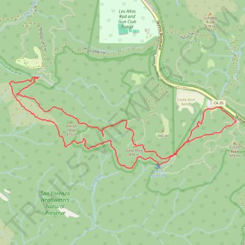 Saratoga Gap and Ridge Trails Loop trail, distance, elevation, map, profile, GPS track
