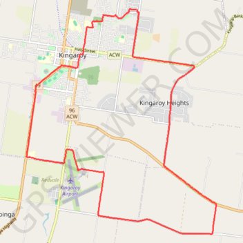 Kingaroy Heights, Usher Hill trail, distance, elevation, map, profile, GPS track