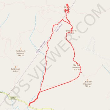 Black Snout and Mount Shaw Loop trail, distance, elevation, map, profile, GPS track