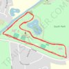 Darlington South Park parkrun trail, distance, elevation, map, profile, GPS track