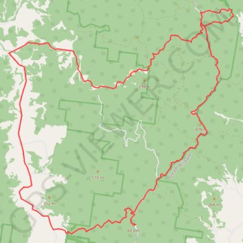 Kluvers Lookout trail, distance, elevation, map, profile, GPS track