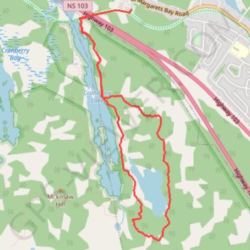 Cranberry Lake and Pot Lake via Bluff Wilderness Trail trail, distance, elevation, map, profile, GPS track