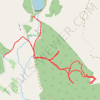 Paths near the Glack trail, distance, elevation, map, profile, GPS track