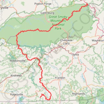 Great Smoky Mountains Appalachian Trail trail, distance, elevation, map, profile, GPS track