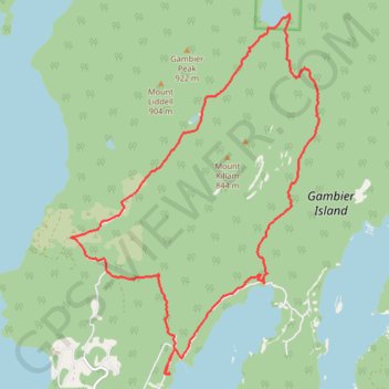 Gambier Island trail, distance, elevation, map, profile, GPS track